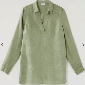 J. Jill Green Textured Casual Blouse